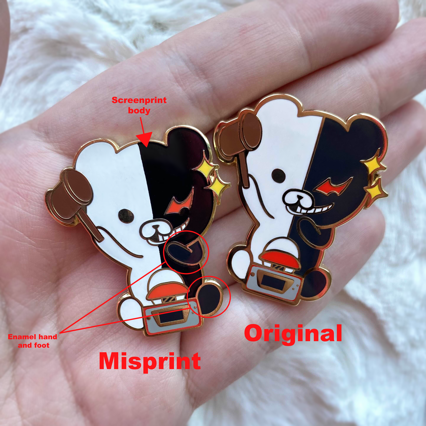 MISPRINT: Monokuma Enamel Pin