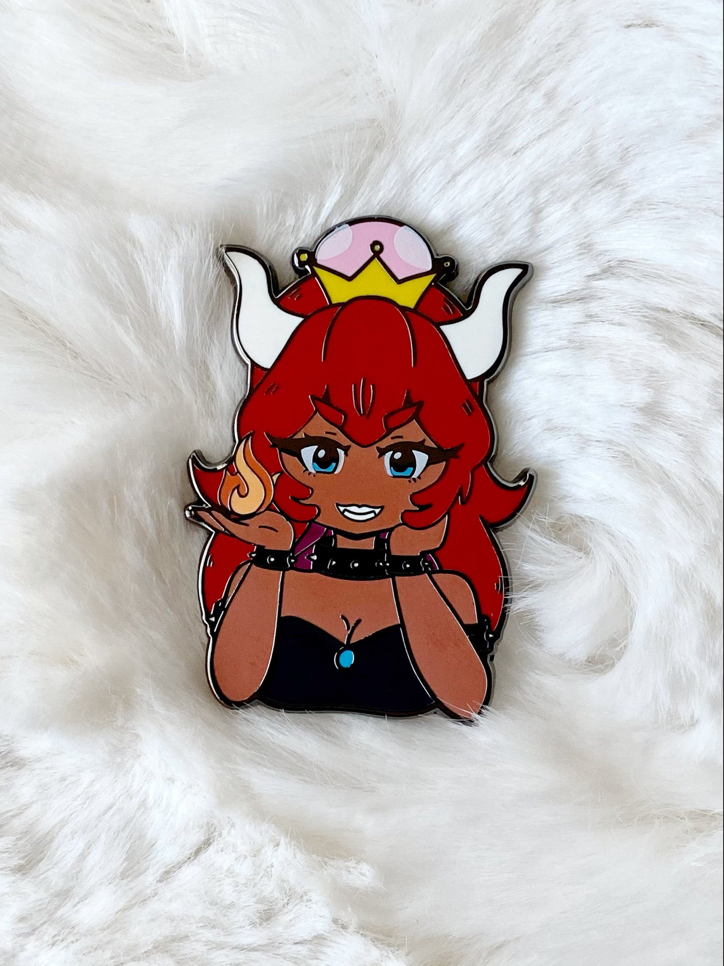 Red Bowsette Enamel Pin